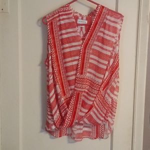 Liz Claiborne Sheer V-neck Top